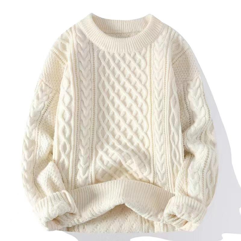 For Sweaters Men Knitted And Women Autumn And Winter Round Neck Solid Color Inner Match