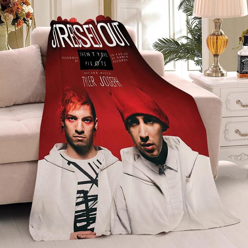 Плед для сна T-Twenty One P-Pilots Зимний теплый на колени кровать Флис Кемпинг Индивидуальный Пушистый Мягкий Пледы Размер King Микрофибра Постельное белье