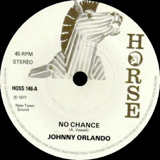 7-дюймовая пластинка JOHNNY ORLANDO No Chance HOSS146 Horse 1977 UK Reggae Ska Dub Б/у