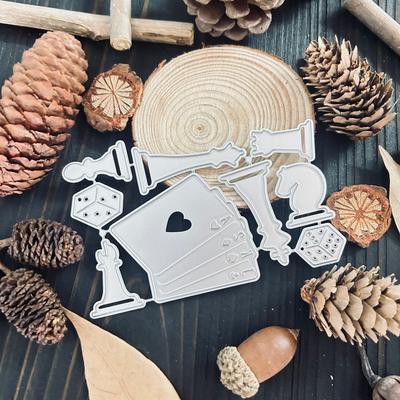 Металлические вырубные формы для покера и шахмат для DIY скрапбукинга, альбомов, бумажных карточек, декоративных поделок, тиснения