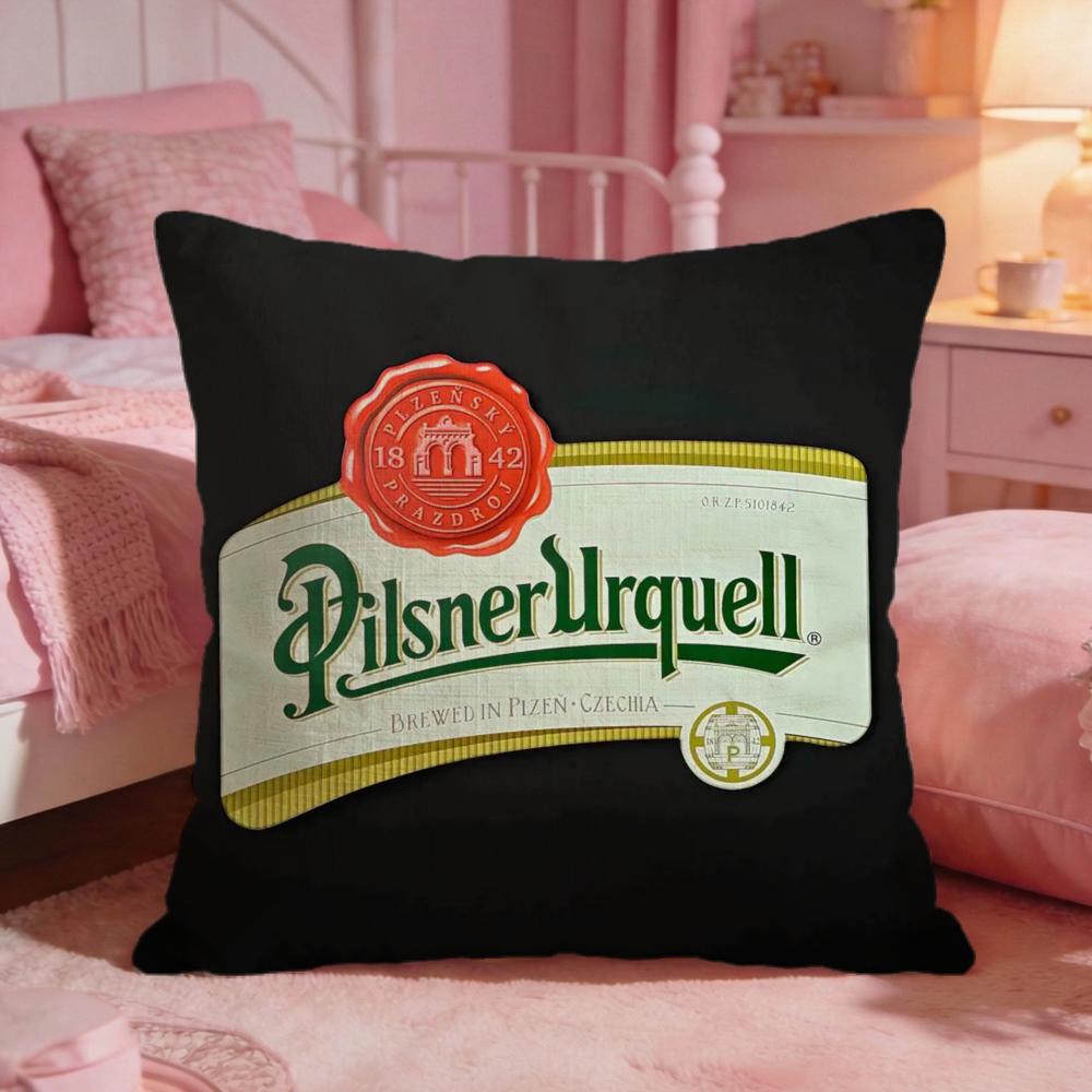 Beer PPilsner Urquells Cushion Cover Premium Comfort Reversible Pillow Cove Two in One Design for Any Room Car Interior