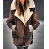 2023 Winter Women's Faux Suede Shearling Jacket - Warm & Thick Overcoat