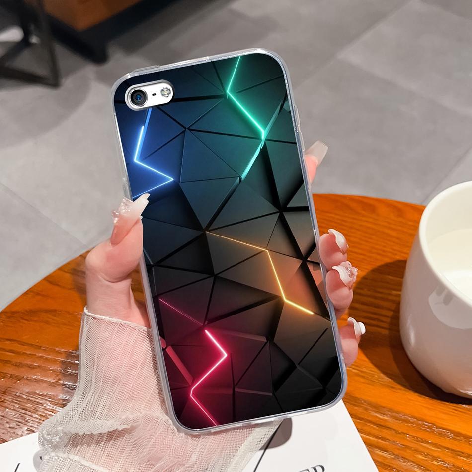 Для iPhone 4 5 5S 6 Plus Чехол для телефона Чернильная живопись Мягкая прозрачная силиконовая задняя крышка Для Apple iphone4 iphone5 5 S iphone6 6+ Funda
