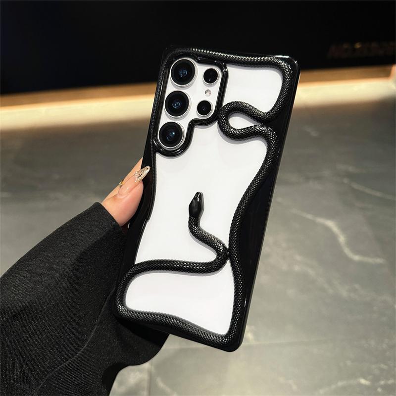 3D чехол-змея для Samsung Galaxy S25 Ultra S24 S23 FE S22 A56 A36 A26 A06 A16 A55 A54 A15 A14 Покрытие Полый Бампер