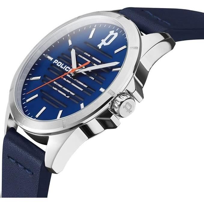 Часы - POLICE - Barwara PEWJA2204501 - Кварцевые - Нержавеющая сталь - Синяя кожа