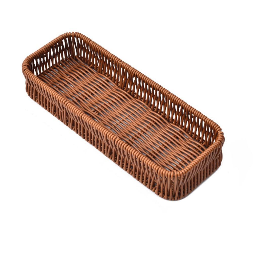 Ротанговый плетеный искусственный поднос для хлеба бытовая корзина для сервировки еды кухонные принадлежности