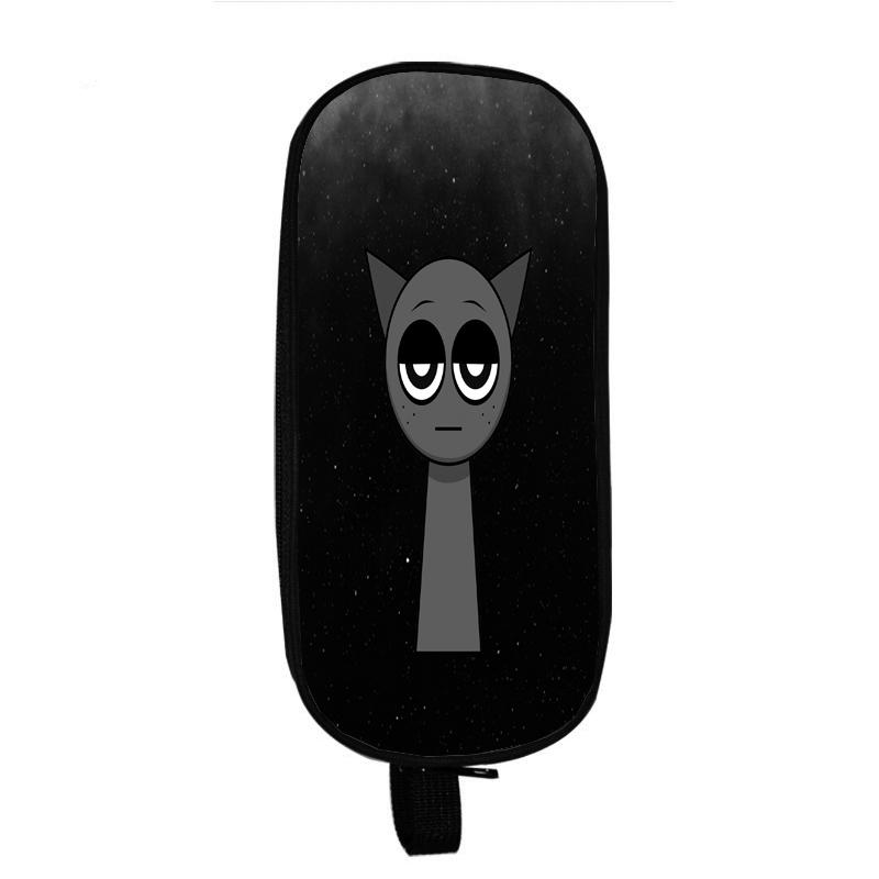 Пенал Sprunki Incredibox для студентов, двухслойный пенал для школьных принадлежностей с игрой в жанре ужасов, канцелярские принадлежности для детей, коробка для ручек