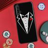 Man Suit Shirt Tie For Huawei P30 P20 P40 Lite P60 Pro Nova 5T 12s 12i 11i Y90 Y70 Y60 Y61 Y91 Y72 9 10 SE Case