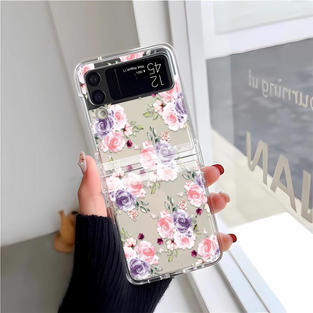 Чехол для телефона 'Стрекоза на цветке' для Samsung Z Flip 3 4 5 6 F711 Чехлы Funda для Samsung Z FLIP 3 4 5 6 Чехол-бампер Funda Coque