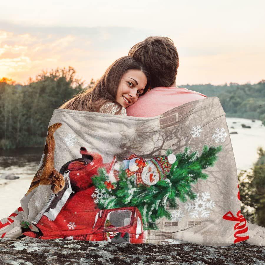 Christmas Checkered Pattern Printed Blanket for Bed Travel Camping Living Room Office Conditioning Blanket for All Seasons Gifts