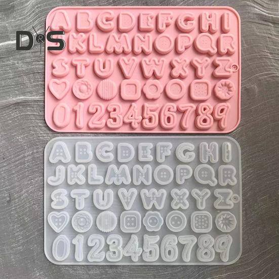 Форма для печенья без BPA, DIY многофункциональная кнопка, буква и номер, силиконовая форма для шоколадных конфет