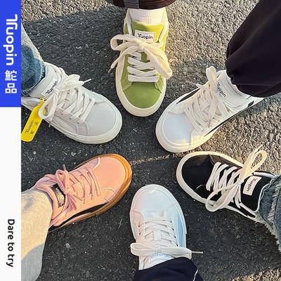 Авокадово-зеленые парусиновые туфли женские весенне-летние новые дышащие повседневные спортивные кеды туфли-пироги