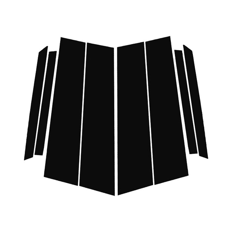 8 шт. Автомобильная дверь, окно, колонка, BC, крышка стойки, отделка, материал ПК, наклейка, подходит для Peugeot 2008 2020-2022