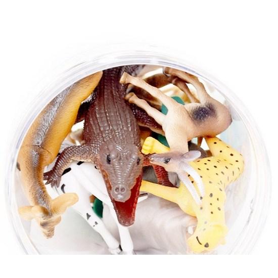 Animal Planet Animal Figure Slim Round Bucket 13p Set, 1 Set, Popular Toys In Korea