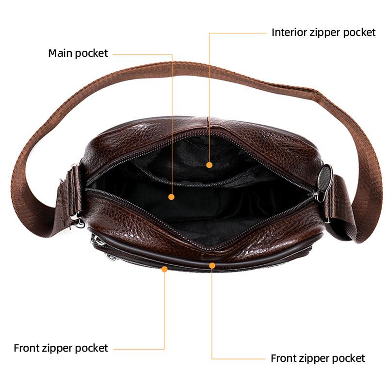 Новая вертикальная мужская сумка через плечо из натуральной кожи, повседневная сумка через плечо из натуральной кожи, регулируемая сумка через плечо для деловых поездок и поездок на работу из кожи