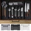 Cutlery Box Expandable Drawer Organizer Adjustable Width Compact Design Easy Access Compartment Tableware Organizer