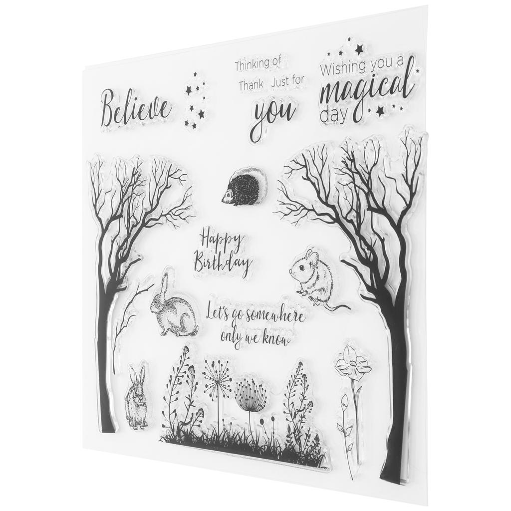  Прозрачный штамп, прозрачный, прямоугольный, для скрапбукинга, фотоальбома, дневника, поздравительной открытки