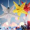 Paper 3D Christmas Tree Lampshade 45cm Star Paper Lantern New Five-Star Decorative Lampshade Xmas