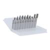 20 Pcs Double Cut Rotary Burr Set 1/8in Shank Tungsten Carbide with 2 Collets for Woodworking