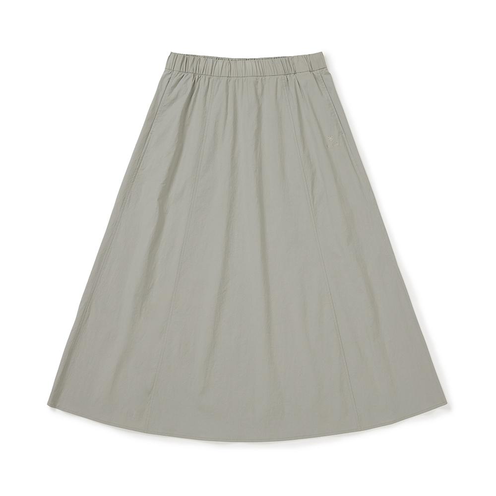 [Snowpeak] Cooling Route Flare Long Skirt Fog Gray (S25MWRSK61)