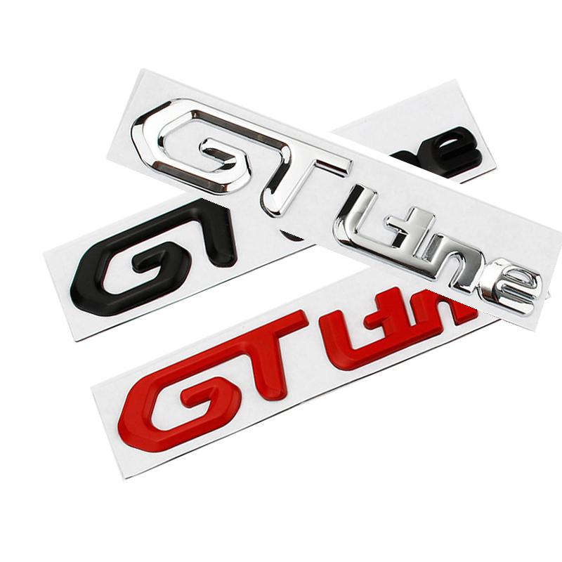 Стайлинг автомобиля GT Line 3D металлическая эмблема автомобильный значок наклейки на кузов Fender для Peugeot GT RCZ 308 508 3008 5008 KIA Sportage Picanto