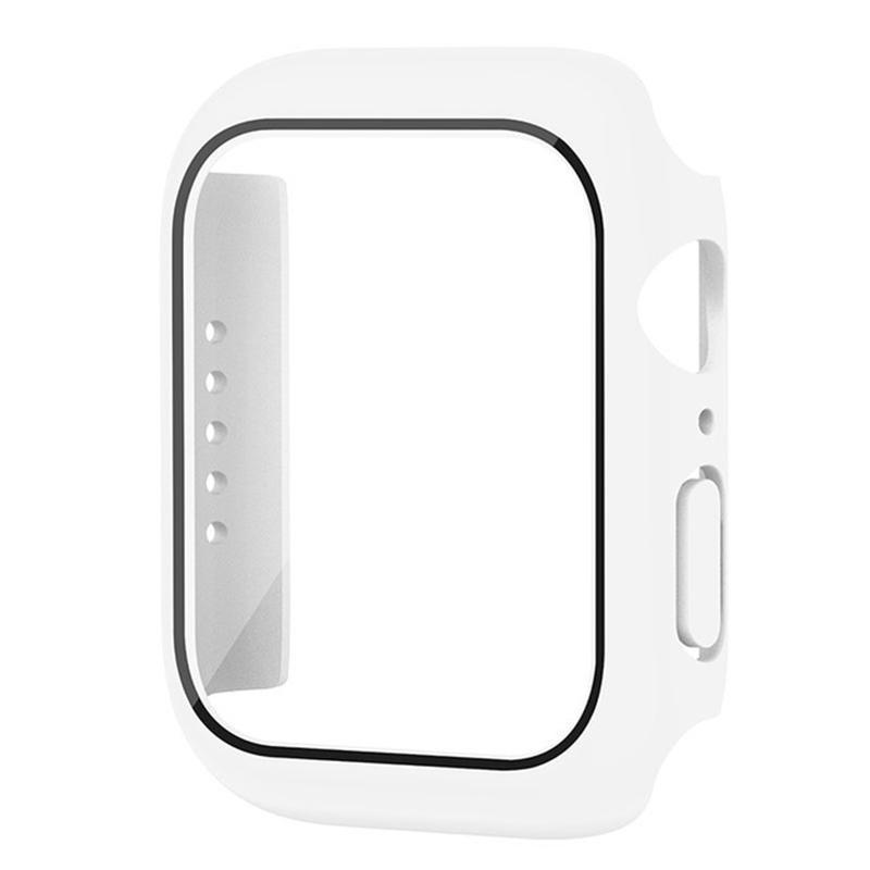 Пленка с чехлом из ПК для Apple Watch Ultra 9 8 7 49 мм 41 мм 45 мм SE 6 5 4 3 2 1 40 мм 44 мм 42 мм 38 мм Защитная пленка из закаленного стекла для экрана, бампер