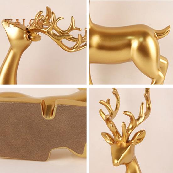 2 шт. настольный орнамент оленя смоляные фигурки оленя стоящего оленя и лежащего оленя скульптура для домашнего офиса стол декор