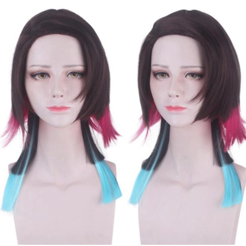 Аниме 28 см короткий парик косплей Demon Slayer Kimetsu no Yaiba Enmu костюм для мужчин и женщин термостойкие синтетические волосы вечерние парики