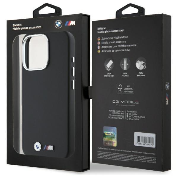 Bmw Bmhcp16L23Pmwk Iphone 16 Pro 6.3    Czarny/Black Hardcase M Smooth Full Wrapped Metal