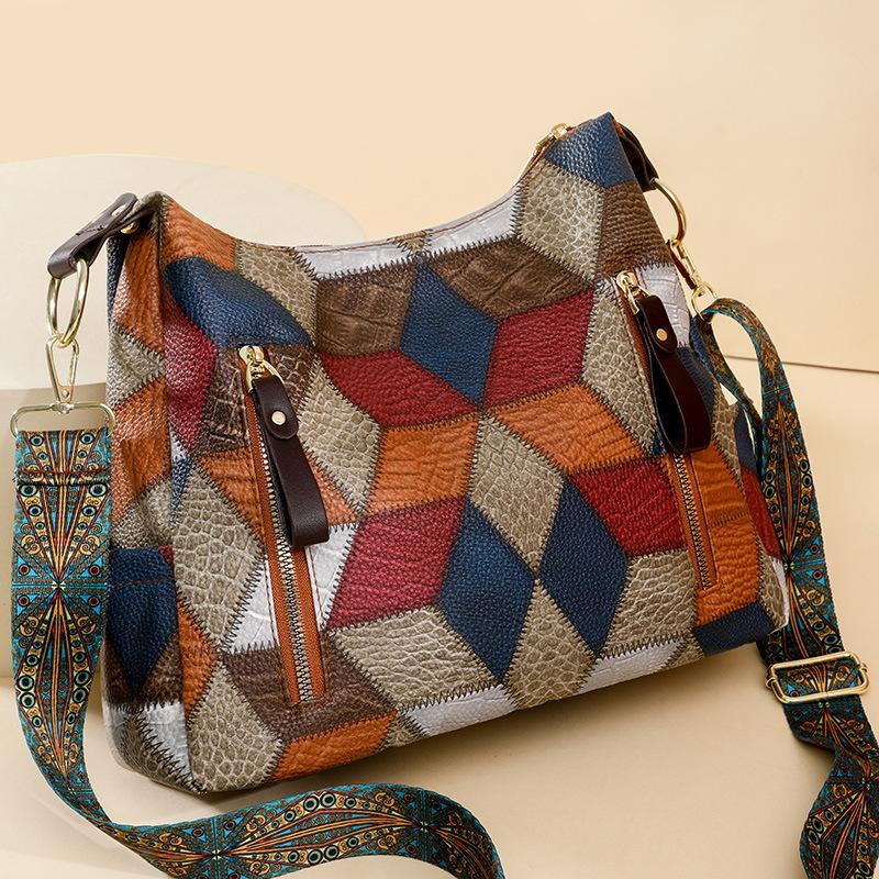 Пэчворк Сумка через плечо Контрастные цвета Высококачественная Сумка Женская сумка Дизайнерская Роскошная Сумка Кроссбоди Женская Сумка-мессенджер Тоут CLE