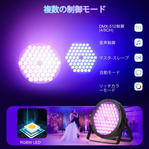 BETOPPER 60x2W 4-in-1 RGBW Stage Lights, CRI/RA>92, 3500 Lumens Spotlight, Dimmable Disco Light, Par Light, DJ Light, Party Light, Karaoke Light, DMX