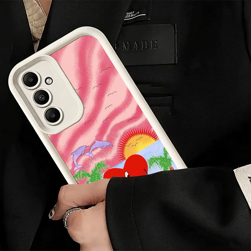 Чехол для телефона Samsung Galaxy S26 S25 Ultra S24 FE Bad Bunny Сердечко S23 Plus S22 + S21 S20 5G Мягкий силикон Funda