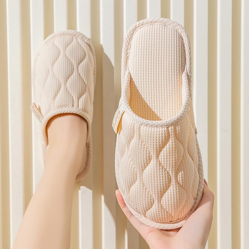 Женские и мужские плюшевые нескользящие хлопковые тапочки - домашнее тепло для весны, осени и зимы