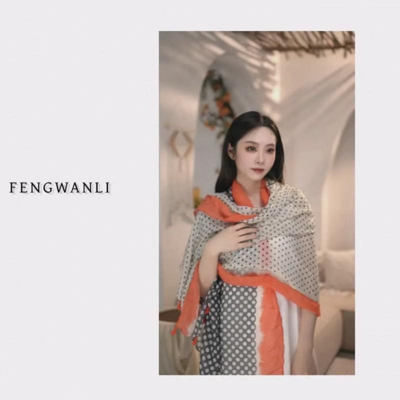 Womens Vintage Ethnic Style Knitted Shawl With Button Lightweight Sun Protection Scarf Travel