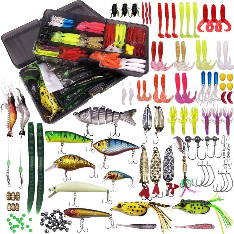 300pcs Fishing Lures Set Freshwater Saltwater Bass Trout Walleye Tackle Kit