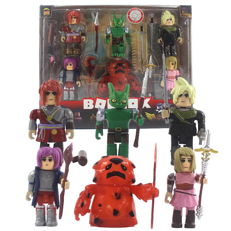 BOBLOX Игровые Фигурки Мира Ноль 2,5-3 Дюйма 6 Штук С Оружием и Аксессуарами Коллекционный Набор в Коробке Для Детей и Коллекционеров