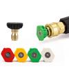 5 Pcs High Pressure Washer Sprayer Nozzle Tip With 1/4" Inch Fitting Male Thread 0 15 25 40 Degree Water Jet