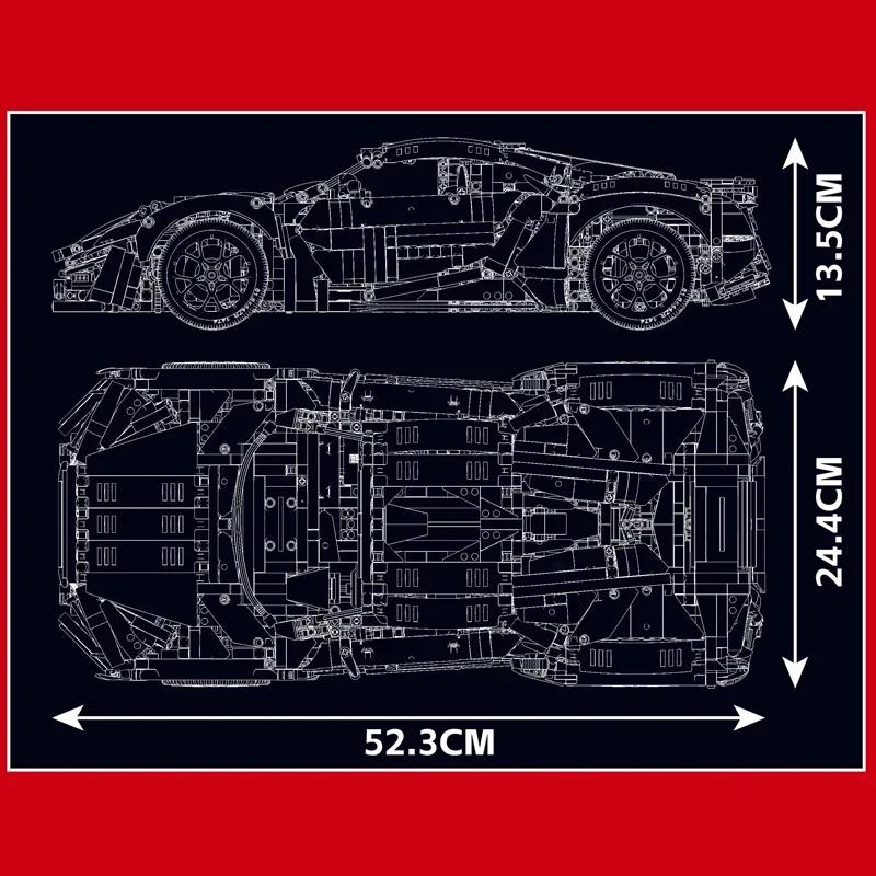 Mould King 13190 Технический Автомобиль Игрушки Приложение и Радиоуправление Красный Lyken Sport Гоночный Автомобиль Строительный Блок Сборка Кирпичный Набор Детский Рождественский Подарок