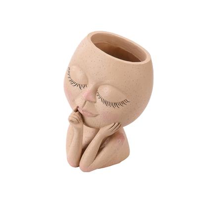 Горшки для растений Face Planter Head Planter Face Flower Pot Head Planter для комнатных и уличных растений с дренажем