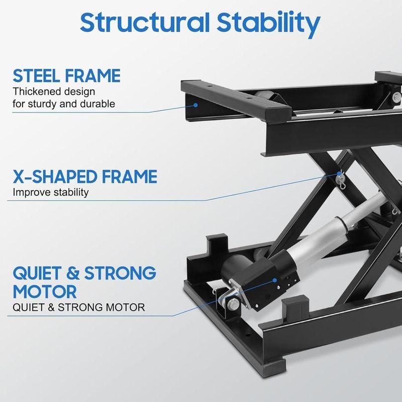 Электрический ножничный подъемный стол с регулируемой высотой и пультом управления, грузоподъемность 130 фунтов для перемещения материалов