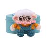 Positive Crochet Sheep Doll Cute Emotional Support Lamb Desktop Ornament Emotional Inspirational Support Gift for Women Men