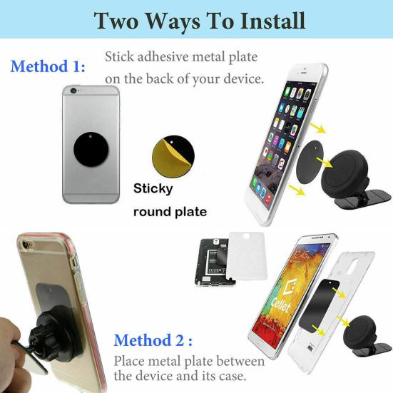 Универсальная вращающаяся на 360 градусов магнитная подставка для мобильного телефона на приборной панели автомобиля