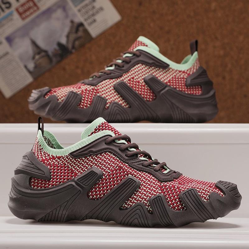 Дышащие сетчатые кроссовки мужские носки с плетением из мух обувь мужская весенне-летняя мужская обувь 2025 новая модная обувь для студентов