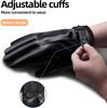 Мужские черные кожаные зимние перчатки, совместимые с сенсорным дисплеем, для активного отдыха, езды на велосипеде, из натуральной овечьей кожи, сохраняющие тепло, перчатки для вождения мотоцикла