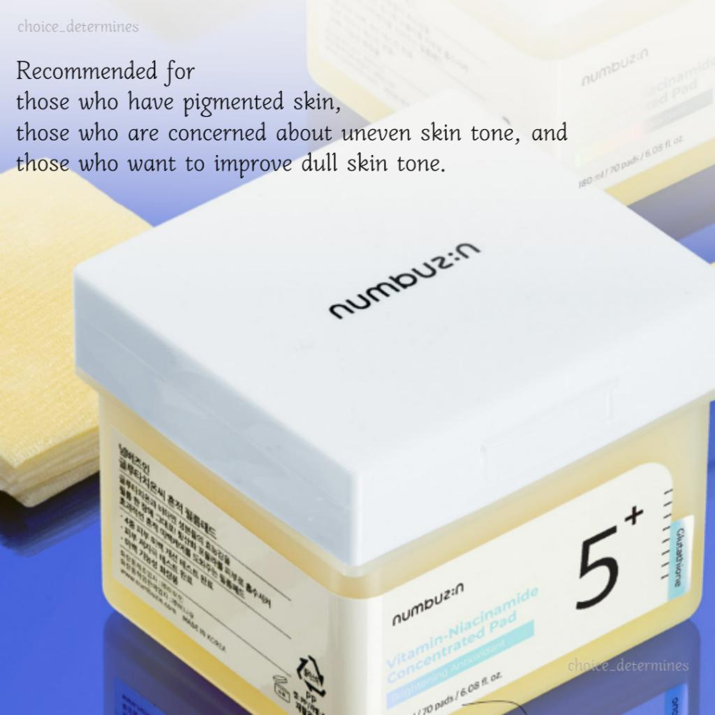NUMBUZIN №5 Концентрированные подушечки с витаминами и ниацинамидом, 180 мл/70 подушечек