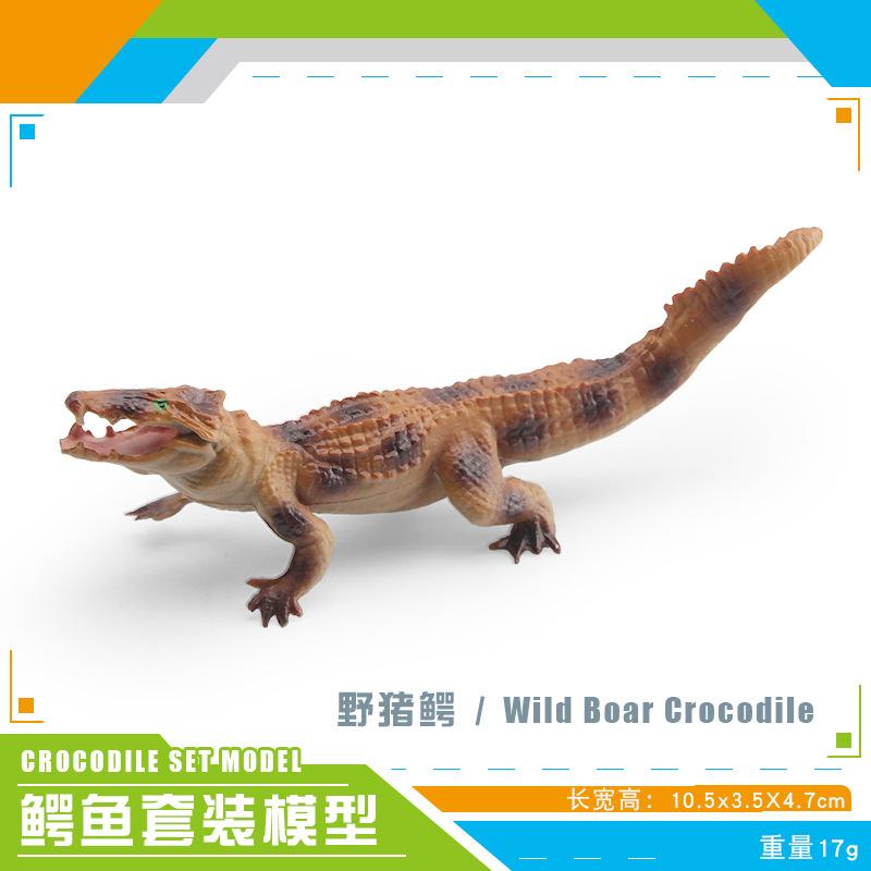 Mini Crocodile Wild Boar Caiman Nile Crocodile Alligator Wildlife Animal Model Scale Miniatures Decorations Simulated Home Decor