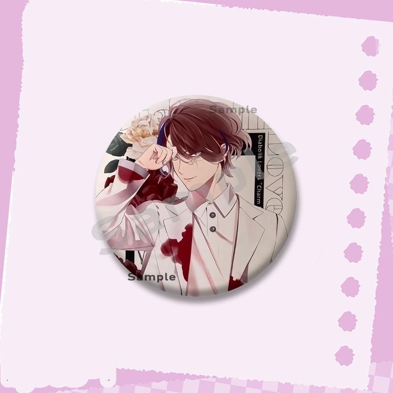 Горячая серия игр Diabolik Lovers Мягкие значки-кнопки Мультяшные круглые броши на рюкзак Аято Канато Райто Значки-украшения Подарки для друзей