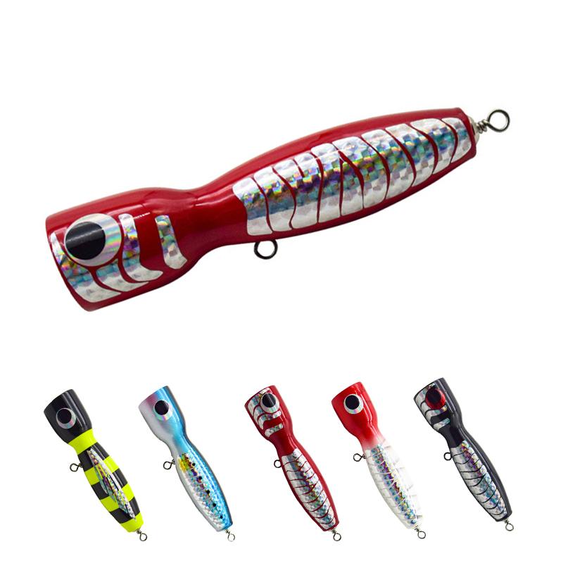 HOWELL 175mm 6.9in 120g Popper Lure Wood Floating Popping Stick Baits for Bass Saltwater Fish Lake Position ABS Material