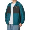 Puma Удобная дышащая ветрозащитная куртка с цветными блоками и капюшоном на молнии с длинным рукавом, мужские куртки синего цвета 684107-22