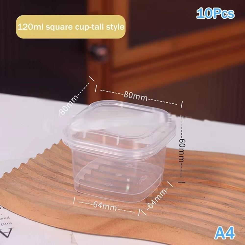 10Pcs With Lid Dessert Cup With Spoon Pudding Cup New Yogurt Cup For Dessert Ice Cream